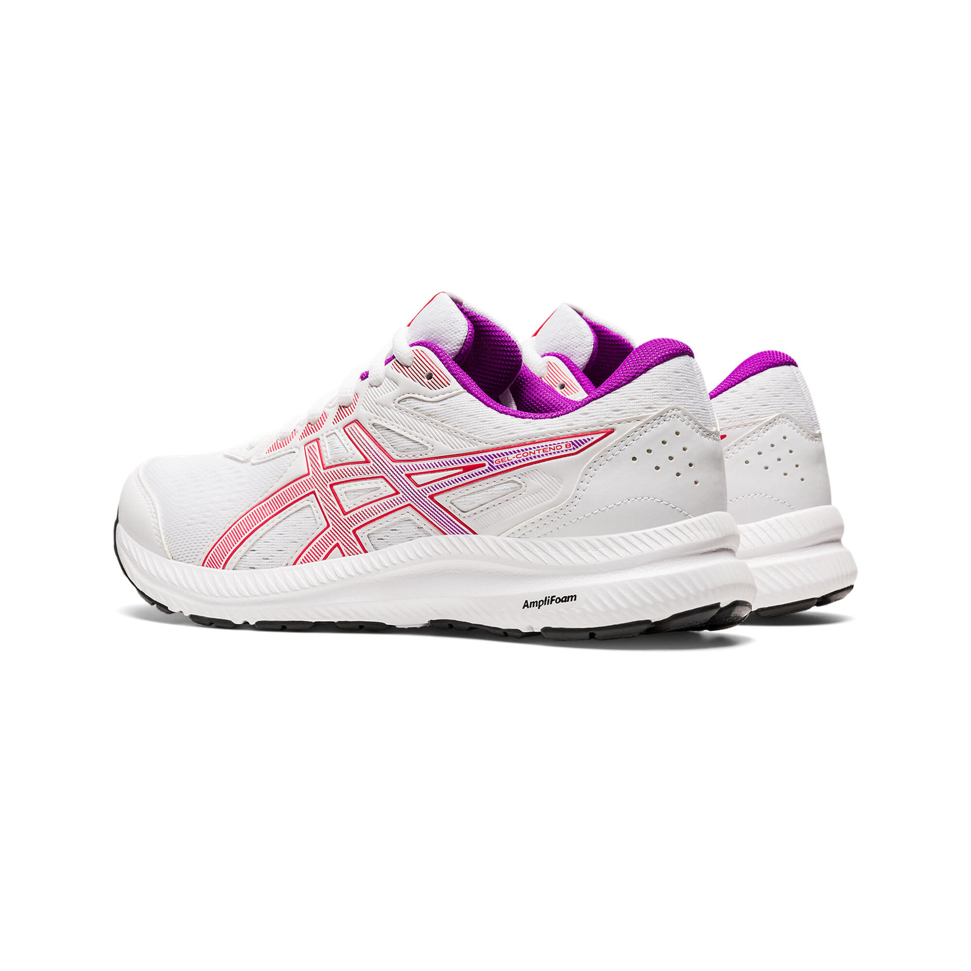 Women's GEL-CONTEND 8, White/Red Alert, Running Shoes