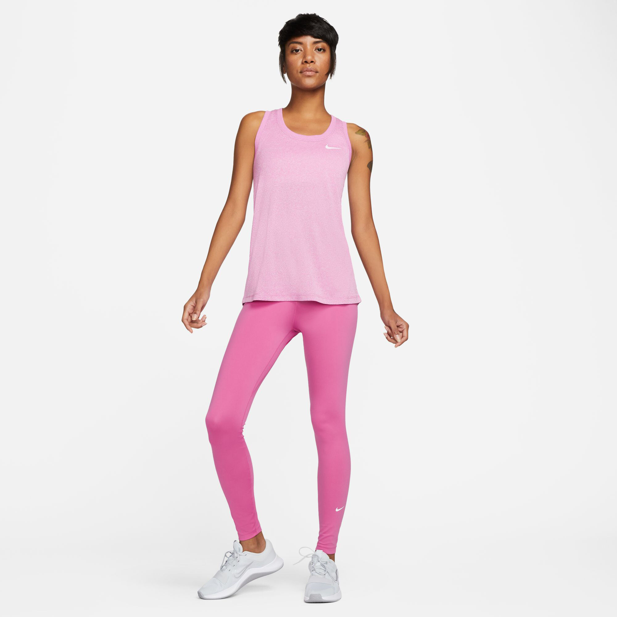 Nike Dri Fit Pink Triangle Running Athletic Capri