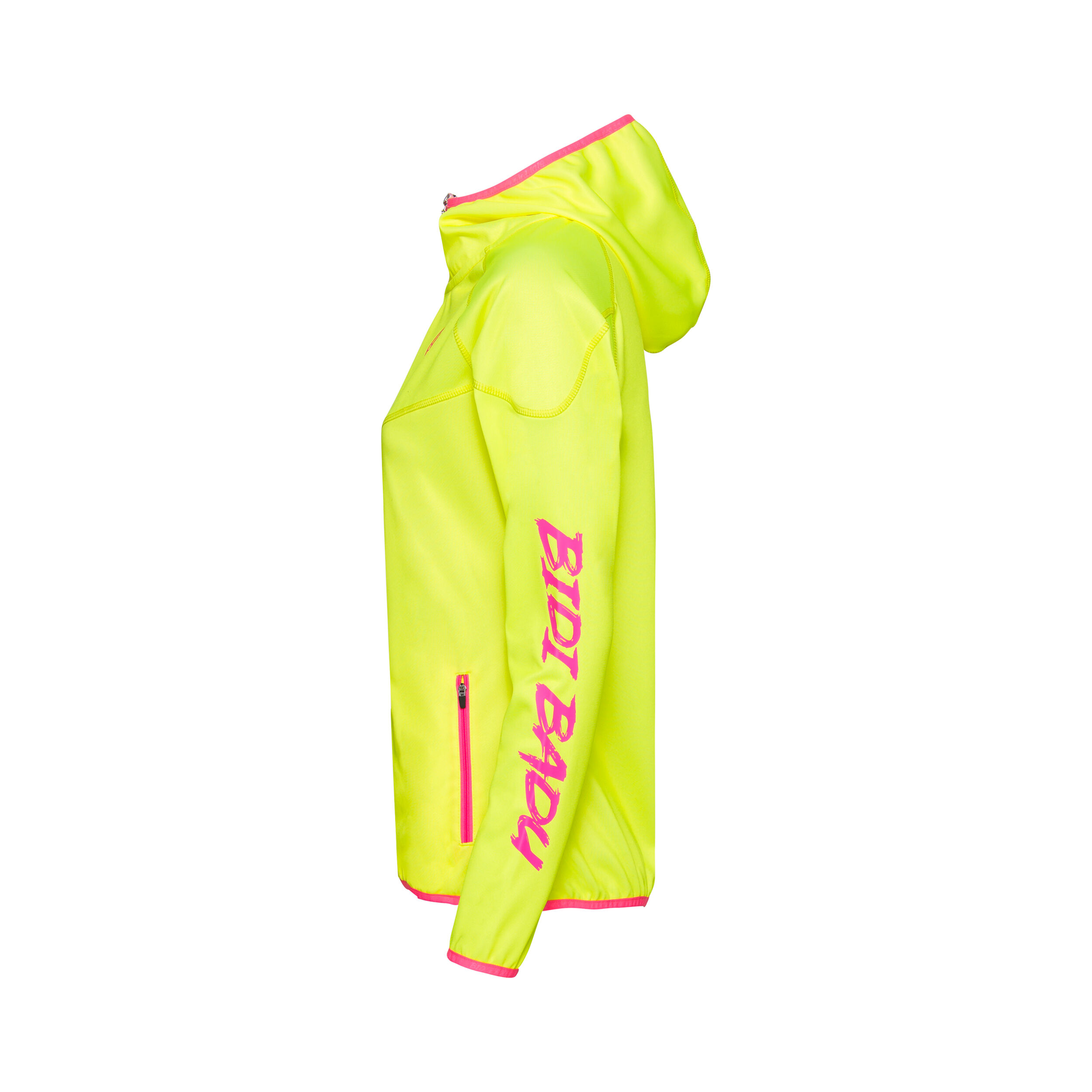 Girls Faux Fur Hooded Belted Puffer Jacket - Neon Pink